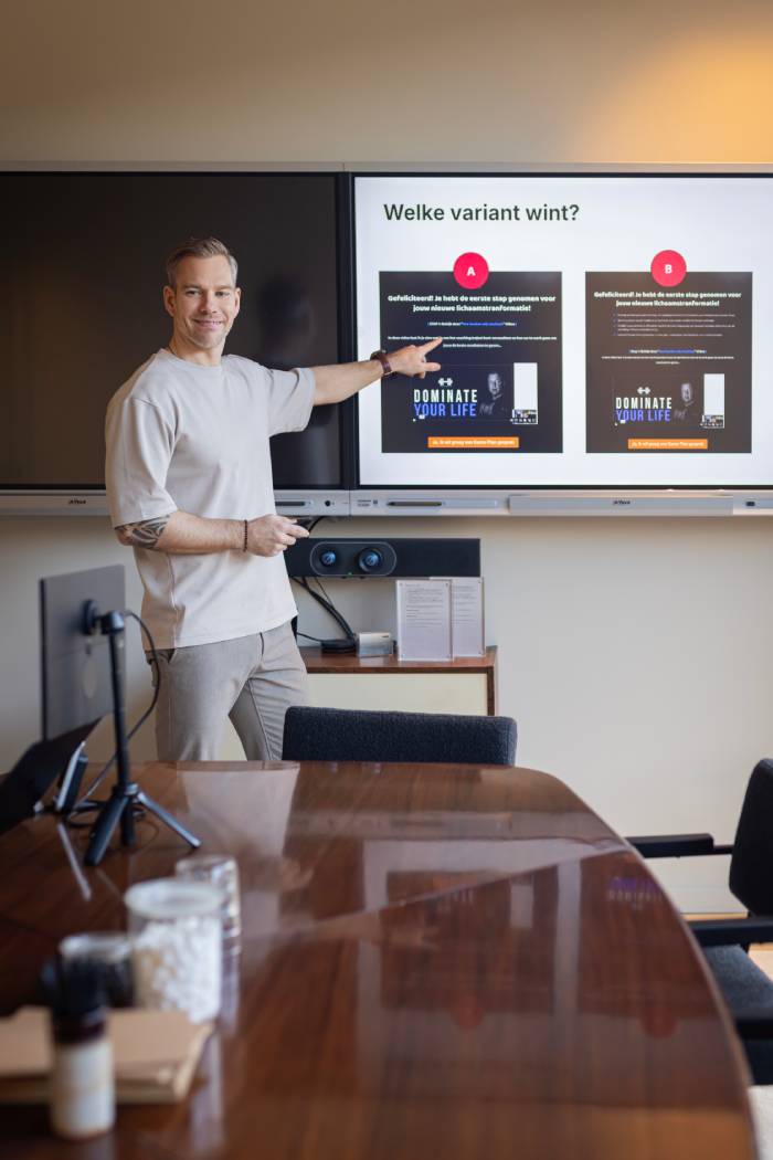 dennis presenteren growth hacking marketing ab test